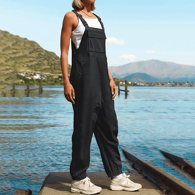 Salopette Noire Cargo