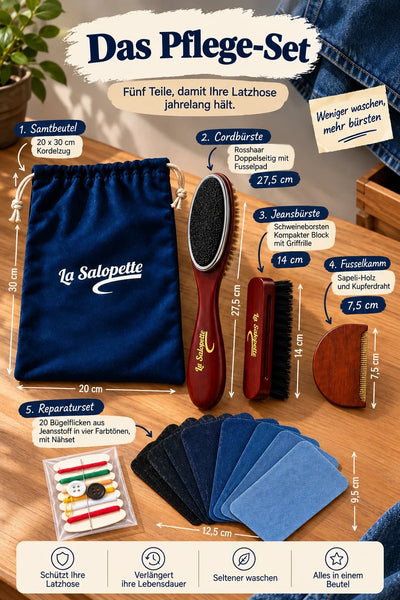 das pflege set fuenf teile masse