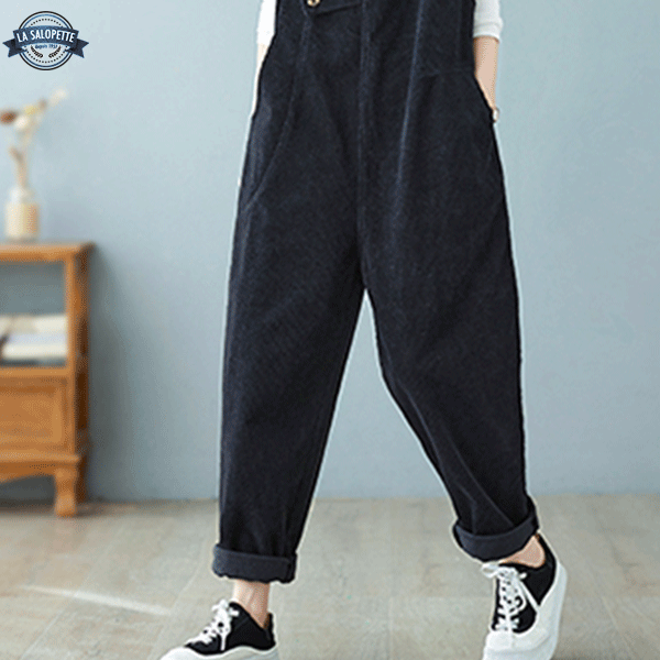 Salopette en Velours Noir