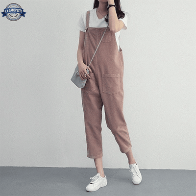 Salopette avec Poche en Velours