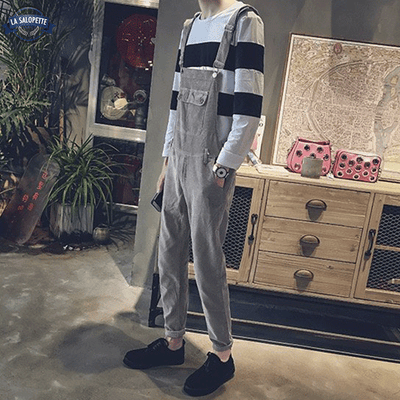 Salopette Grise en Coton