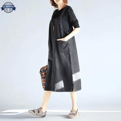 Salopette Robe Jean Noir