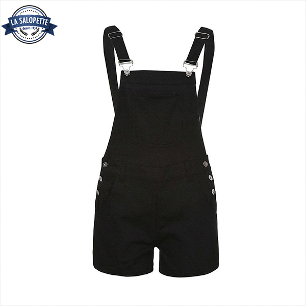 Salopette Short Style Basic Noire