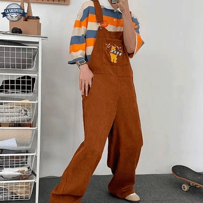 Salopette Velours Winnie l'Ourson