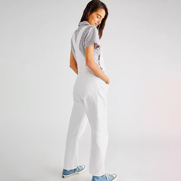 Witte Jeans Tuinbroek Snow