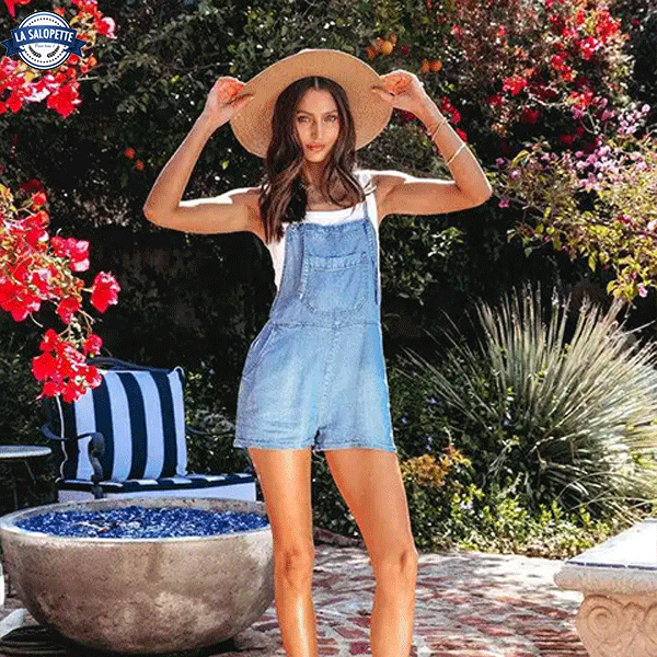 Korte Jeans Tuinbroek Maria