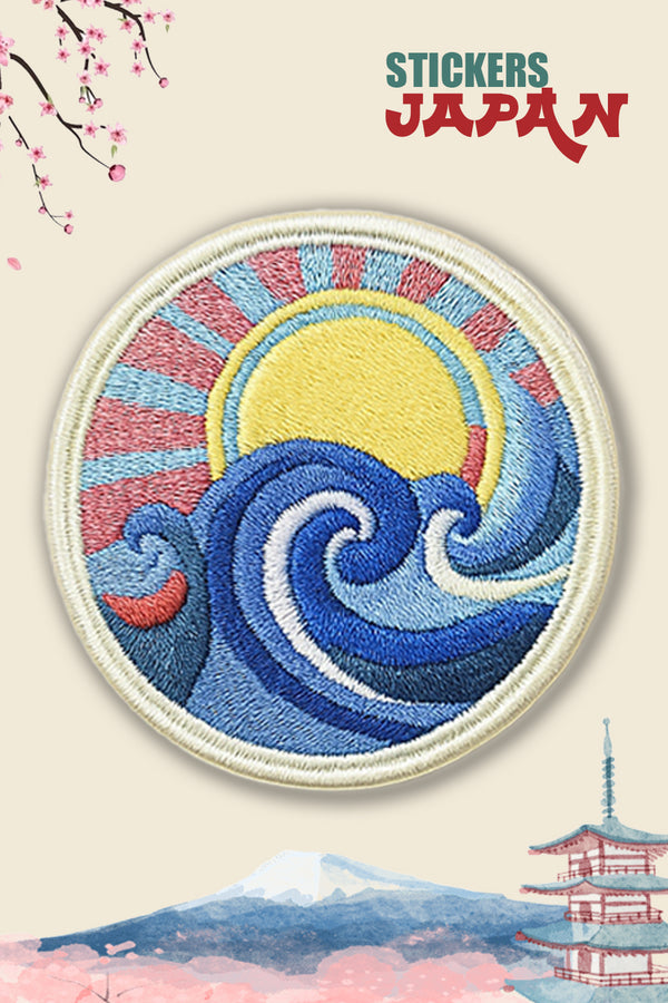 Opstrijkpatch Hokusai Pop