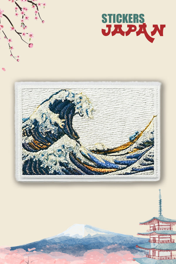 Opstrijkpatch Kanagawa Originale