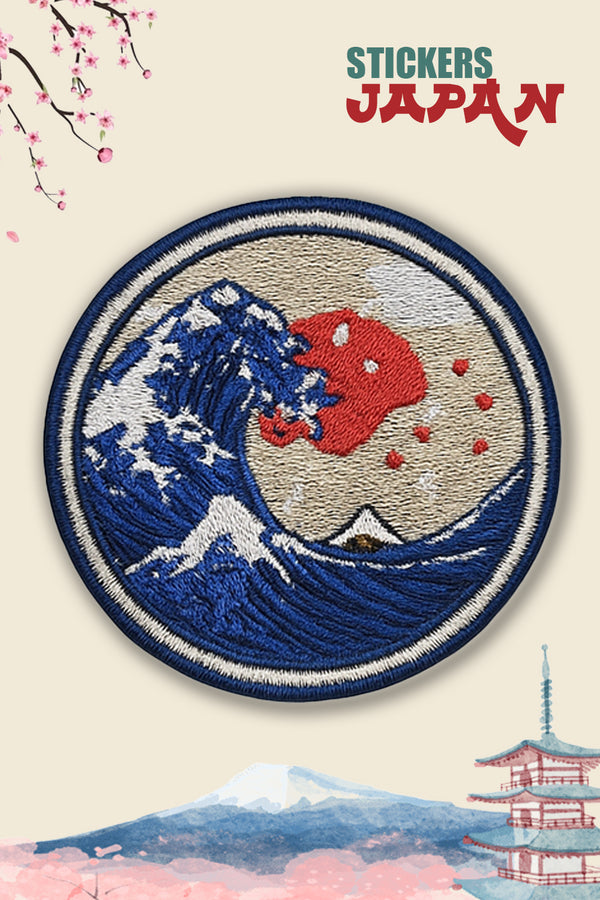 Opstrijkpatch Fuji Wave