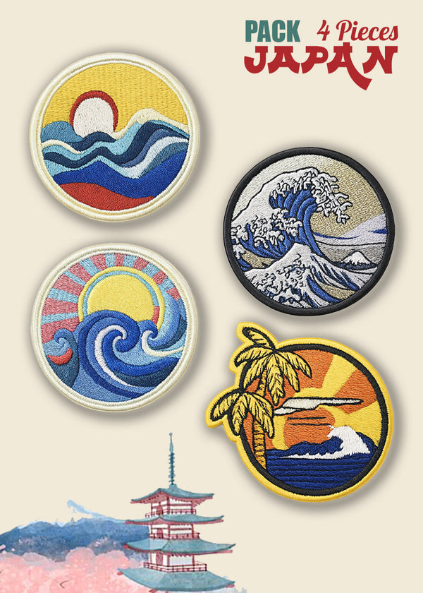 Opstrijkpatch - Pack Japan Sunrise
