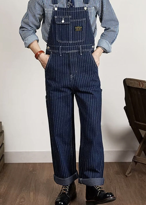 Tuinbroek met Witte Strepen Militaire Stijl