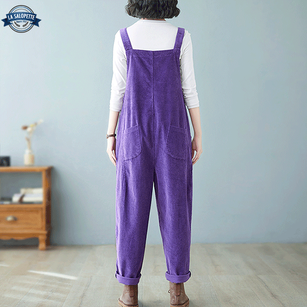 Tuinbroek Vintage Corduroy Violet