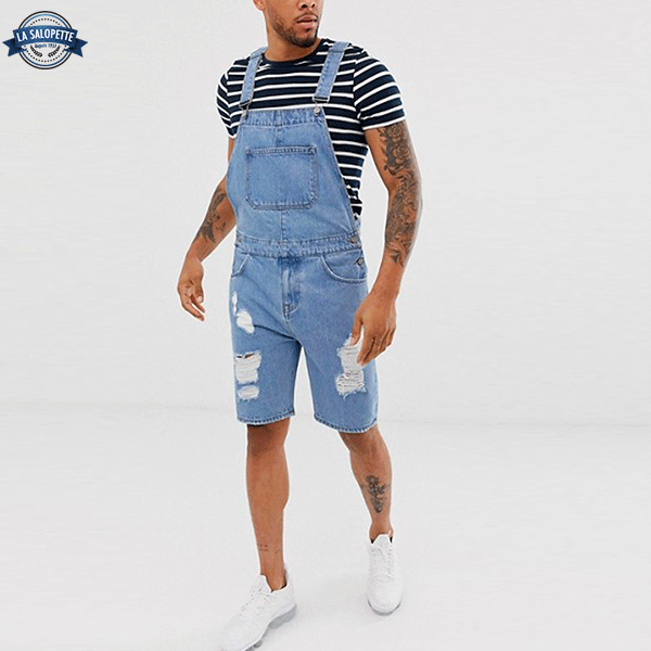 Tuinbroek Kort Retro Jeans