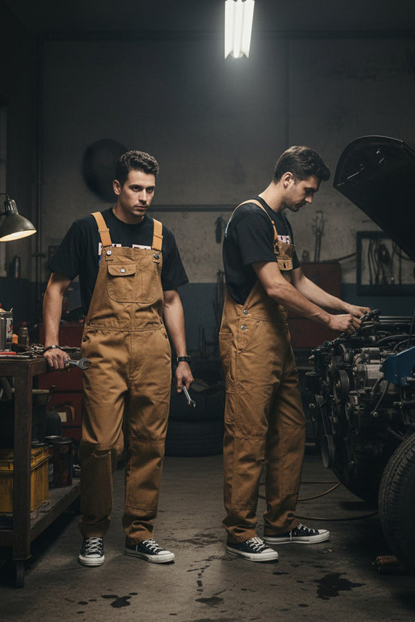 Tuinbroek Jeans Bruin Chevrotine