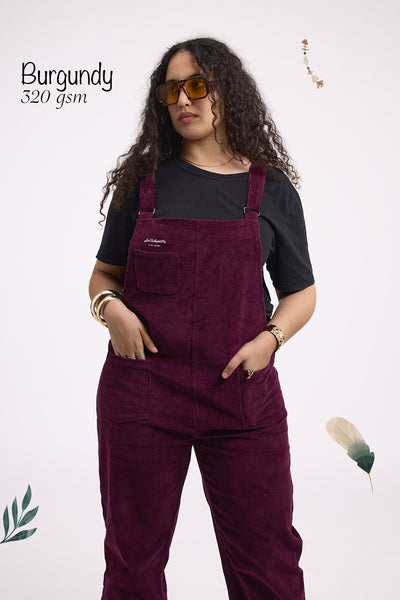 Tuinbroek Ribfluweel Burgundy