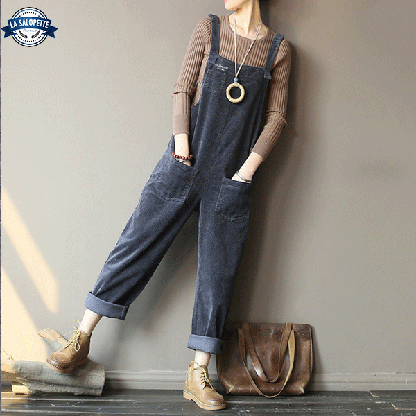 Tuinbroek Vintage Corduroy Taupe