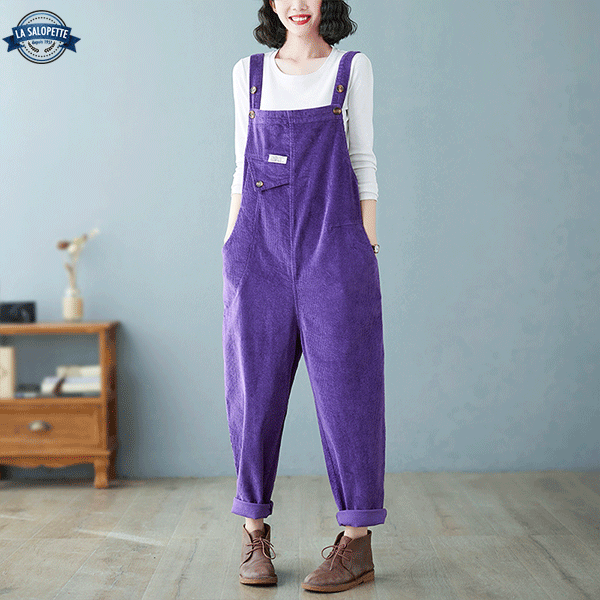 Tuinbroek Vintage Corduroy Violet