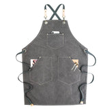 GOOPEEG zomer canvas werkschort denim Koreaanse versie kappers kapper bloemen barista custom LOGO taille