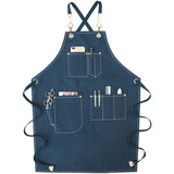 GOOPEEG zomer canvas werkschort denim Koreaanse versie kappers kapper bloemen barista custom LOGO taille