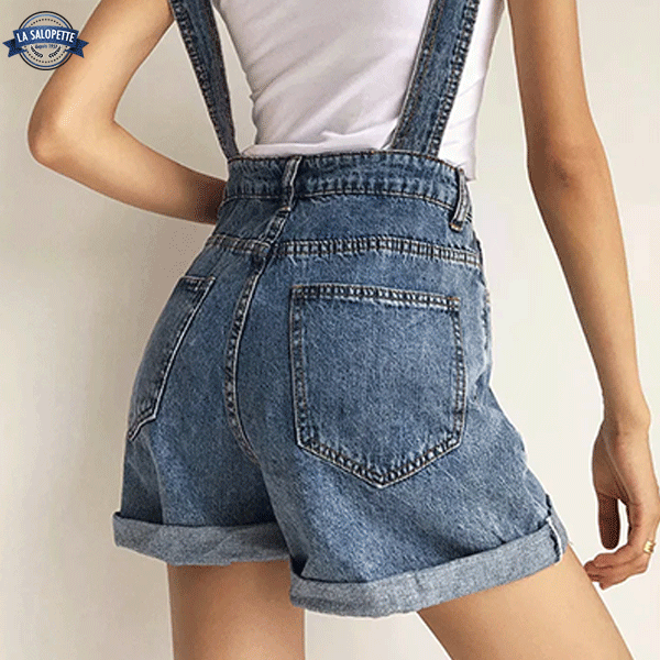 Tuinbroek Kort Jeans Blauw Electra