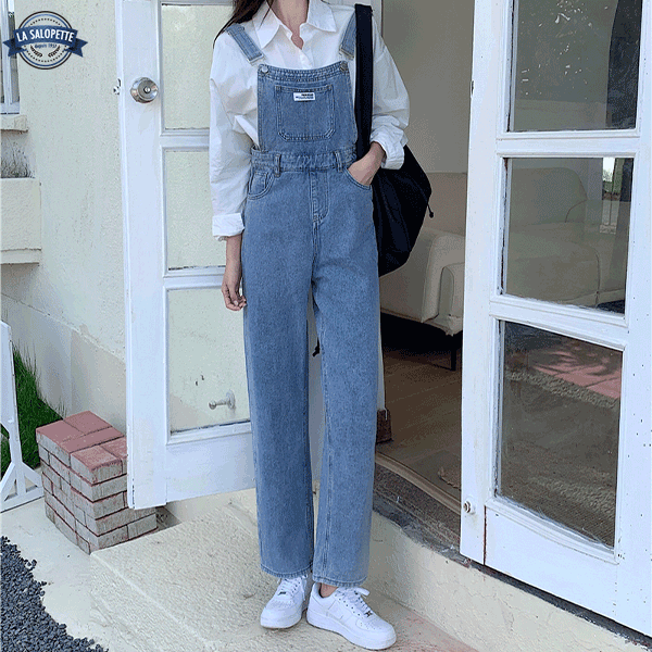 Tuinbroek Jeans Hoge Taille