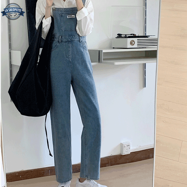 Tuinbroek Jeans Hoge Taille
