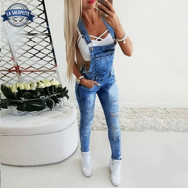 Salopette en Jean Slim