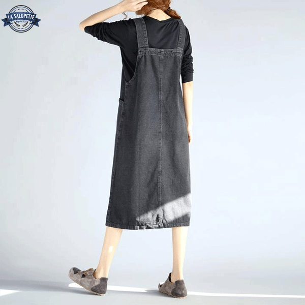 Jurk Tuinbroek Jeans Zwart City