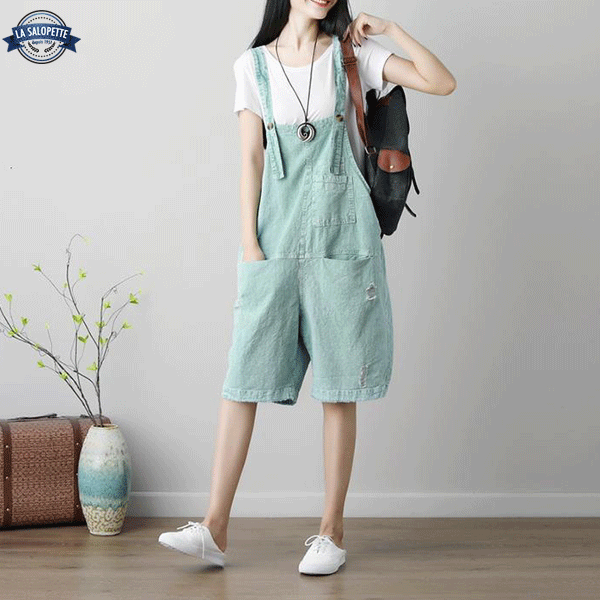 Tuinbroek Short Blauw Turquoise Élia