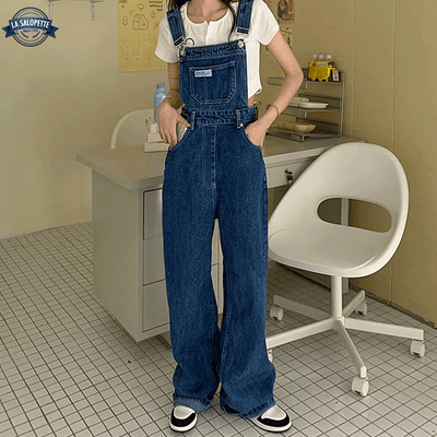 Salopette Bleue Taille Haute