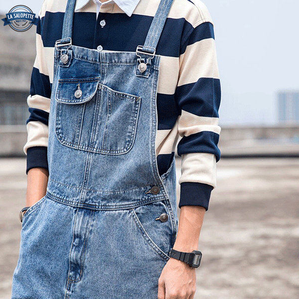 Tuinbroek Jeans Boyfriend Stijl