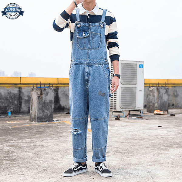Tuinbroek Jeans Boyfriend Stijl