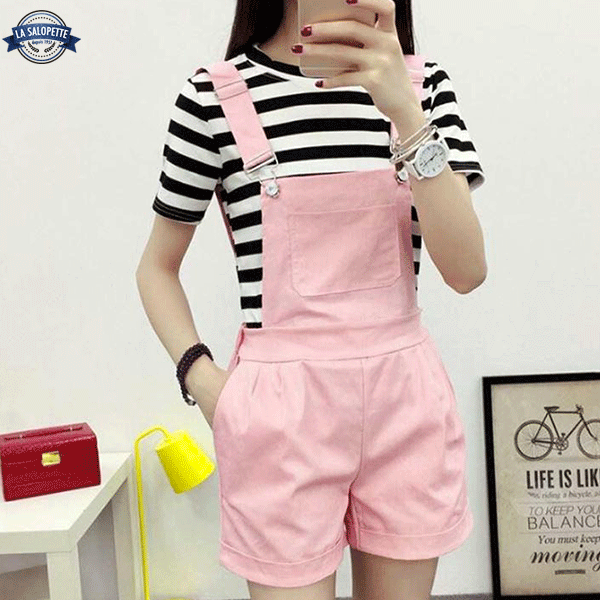Tuinbroek Short Dames Rose Glacy