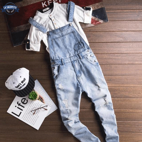 Tuinbroek Jeans Heren Style Kapitein