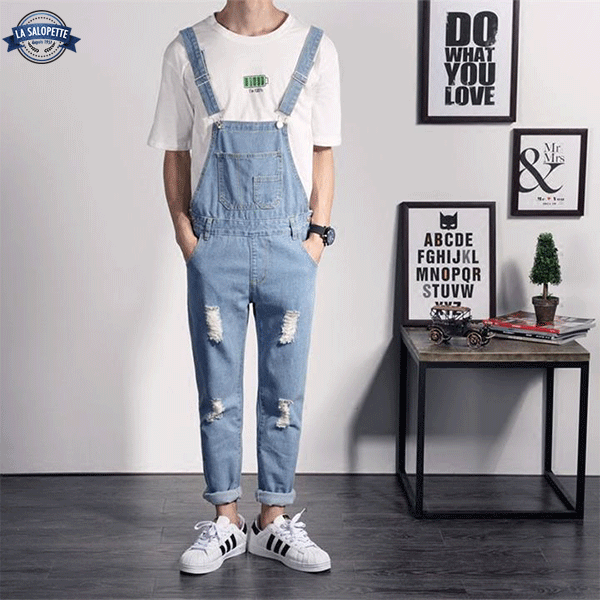 Tuinbroek Jeans Gescheurd Versa