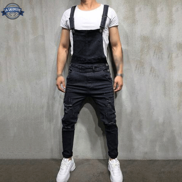 Tuinbroek Jeans Zwart Sizy Heren