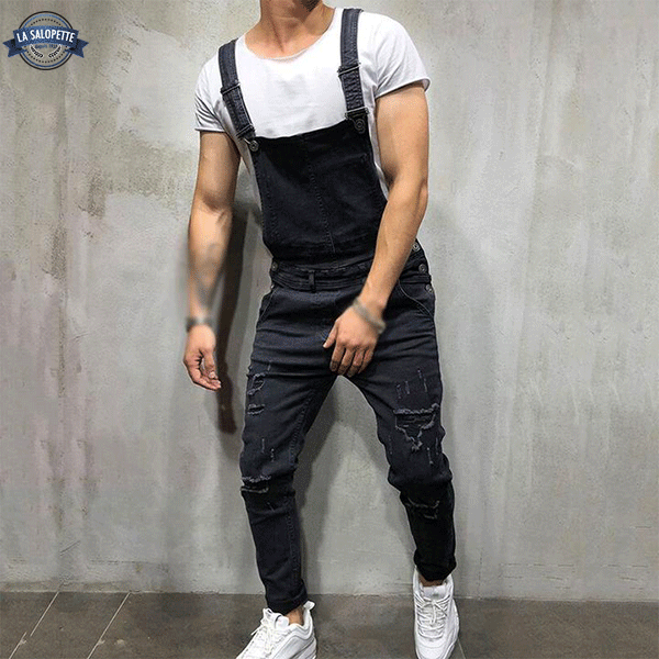 Tuinbroek Jeans Zwart Sizy Heren
