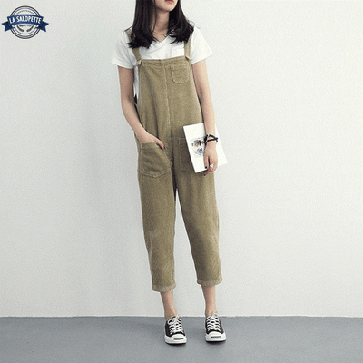 Salopette Kaki en Velours