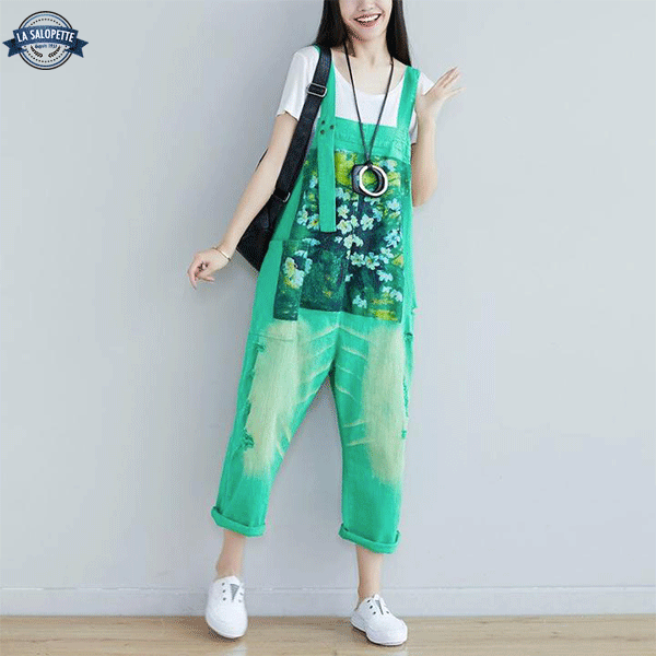Tuinbroek Jeans Groen Kawaii