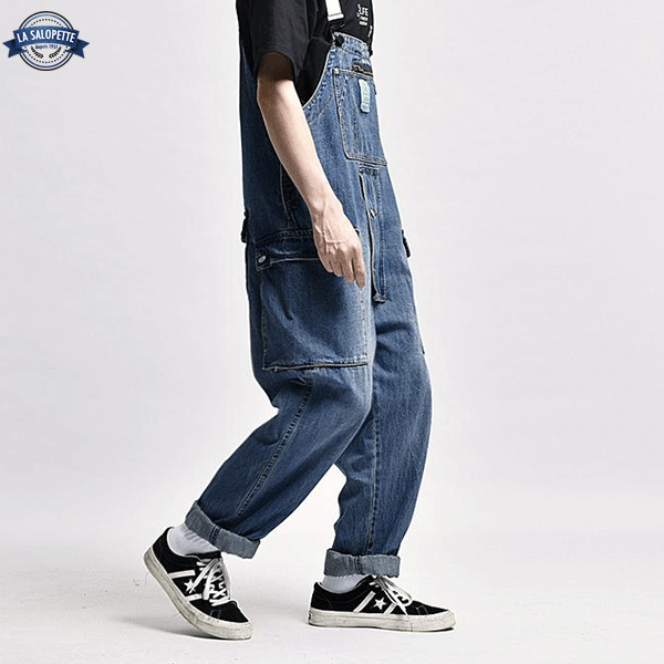 Tuinbroek Jeans Donkerblauw City