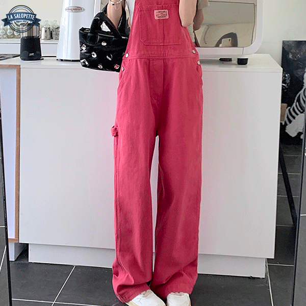 Salopette Pink avec Bavette