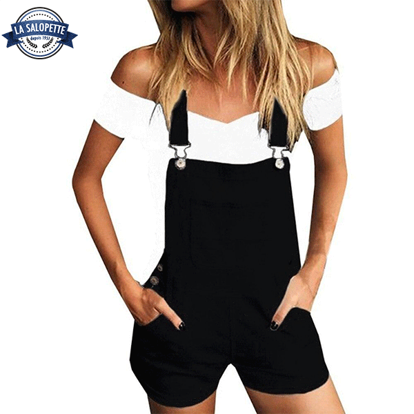 Tuinbroek Short Stijl Basic Zwart