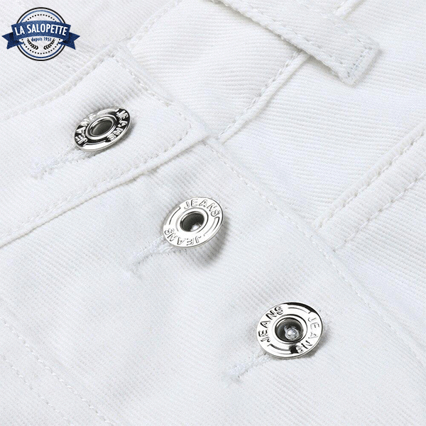 Tuinbroek Short Jeans Gebroken Wit