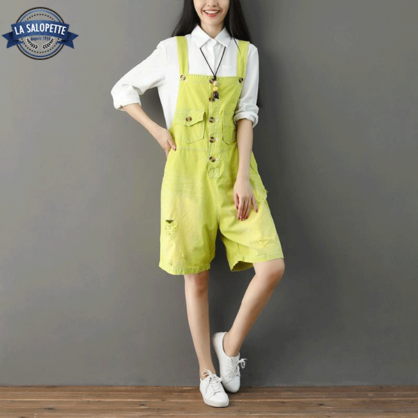 Tuinbroek Short Geel Biru