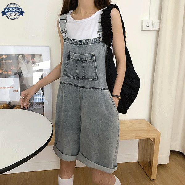 Tuinbroek Short Jeans Dames Klassiek