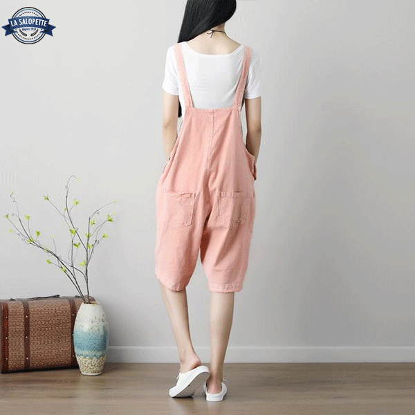 Tuinbroek Short Roze Zalm