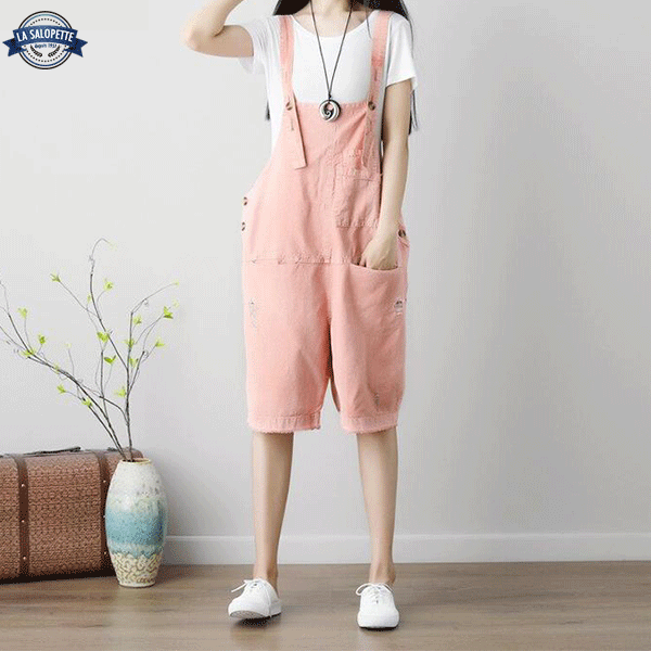 Tuinbroek Short Roze Zalm