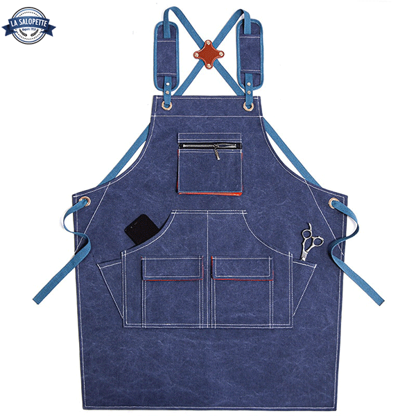 Blauwe Keuken Schort
